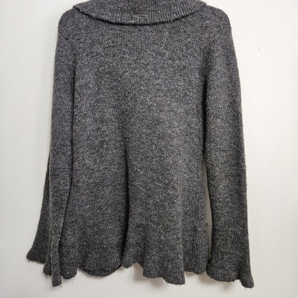 Vtg Susan Bristol Wool Blend Sweater Cardigan Waterfall Ruffled Front Sz Medium - Picture 2 of 8